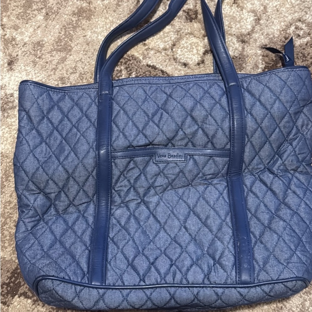 Vera Bradley Navy Quilted Tote